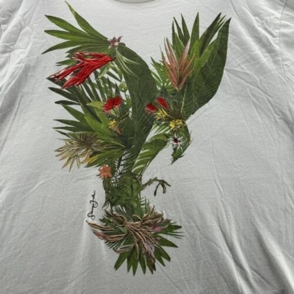 Sean John Men's 2XL Embroidered Floral Short Sleeve Crewneck T-Shirt (A17) - Picture 4 of 12